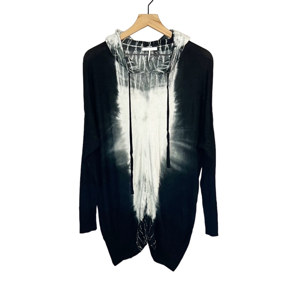 Stitchdrop Tie Dye Hooded Sweater in Black/White L - Picture 1 of 9